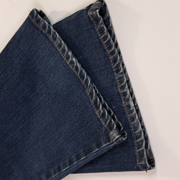 Loft Curvy Boot Blue Jeans Size 6 Snap Back Pockets - Picture 12 of 16